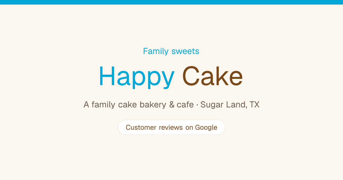 Happy Cake Sugar Land cover